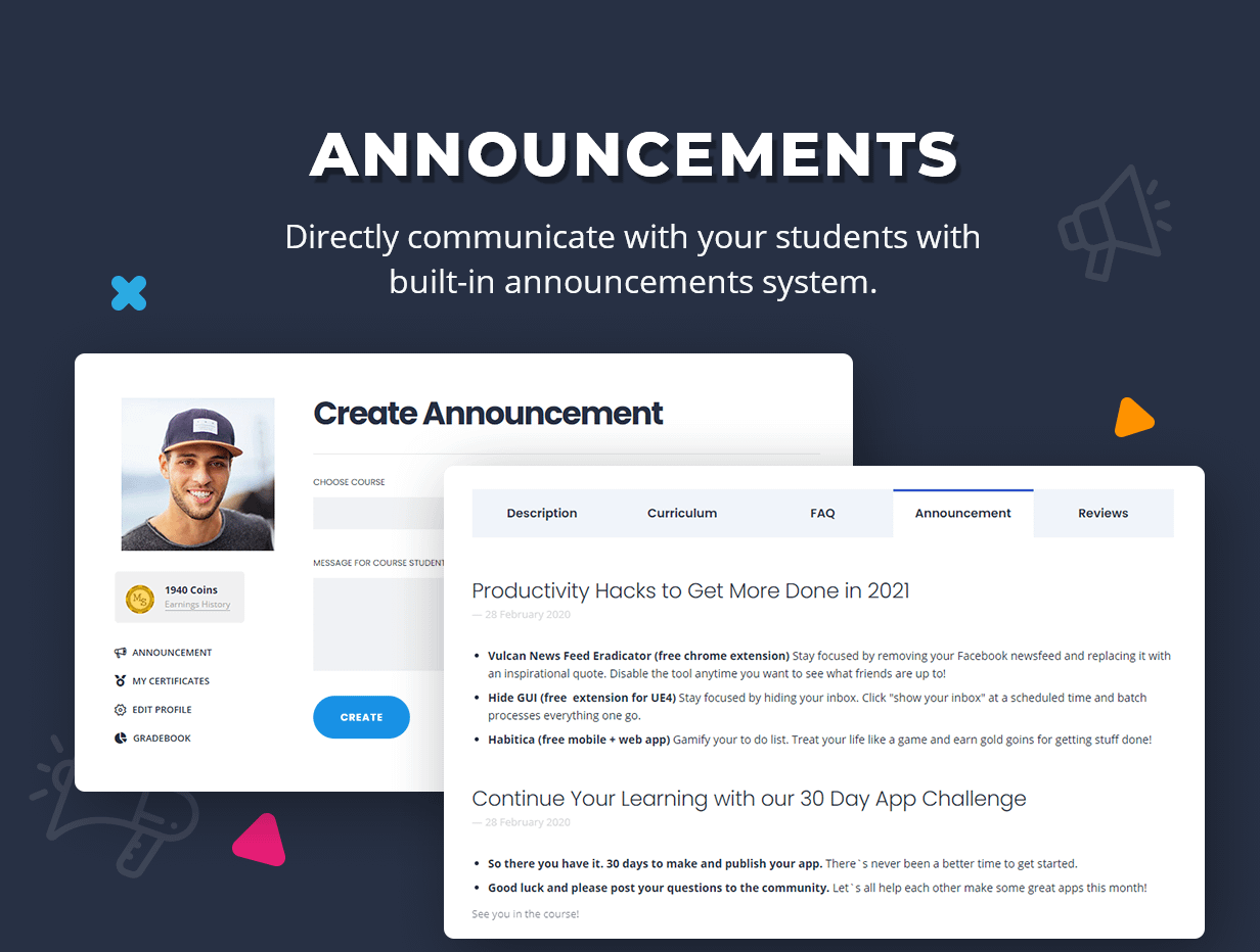 announcements announcements